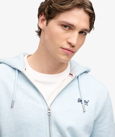 Essential Logo Half Brushed Zip Hoodie Image 4