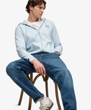 Essential Logo Zip-h&aelig;ttetr&oslash;je med halvb&oslash;rstet inderside