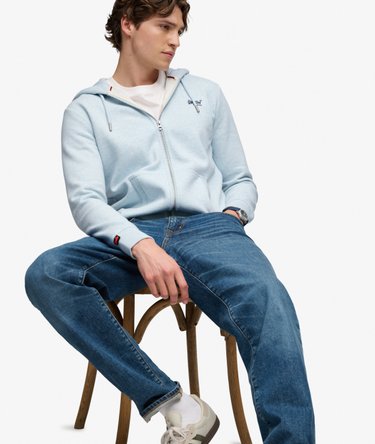Essential Logo Half Brushed Zip Hoodie Image 2
