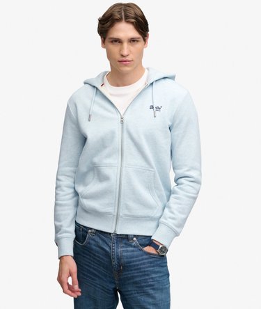 Essential Logo Half Brushed Zip Hoodie Image 1