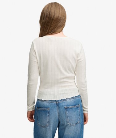 Athletic Essential Pointelle Cardigan Image 5