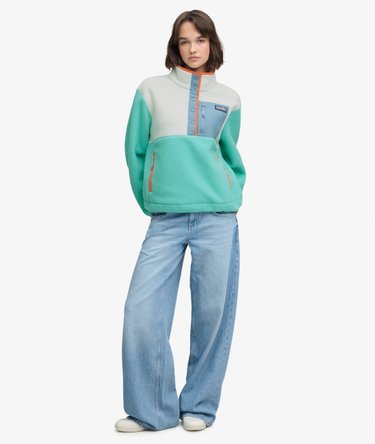 Colour Block Fleece Pullover Image 3