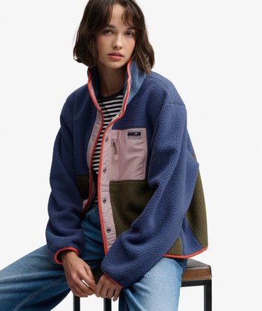 Colour Block Fleece Jacket Image 2