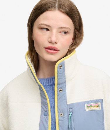 Colour Block Fleece Jacket Image 4