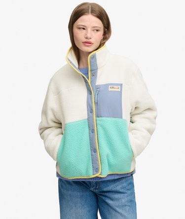 Colour Block Fleece Jacket Image 2