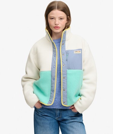 Colour Block Fleece Jacket Image 1