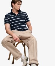 Vintage Stripe Jersey Polo Shirt