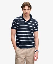 Vintage Stripe Jersey Polo Shirt