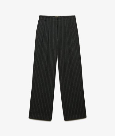 Mid Rise Pinstripe Trousers Image 6