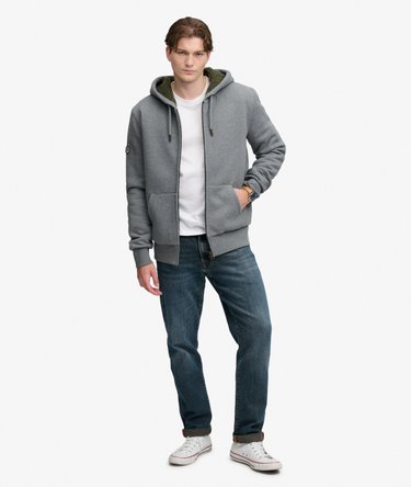 Borg Lined Zip Hoodie Image 3