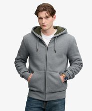Borg Lined Zip Hoodie