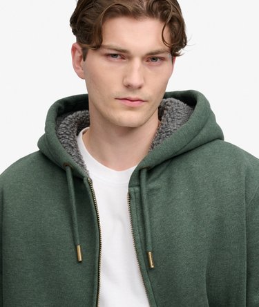 Borg Lined Zip Hoodie Image 4