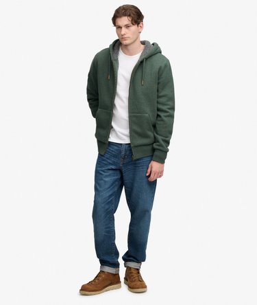 Borg Lined Zip Hoodie Image 3