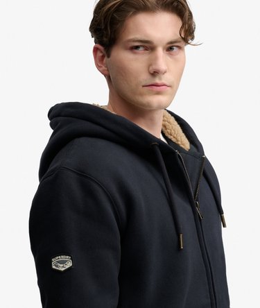 Sweat &agrave; capuche zipp&eacute; doubl&eacute; en Borg Image 2