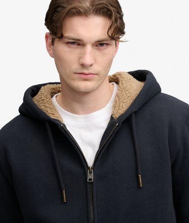 Sweat &agrave; capuche zipp&eacute; doubl&eacute; en Borg Image 4