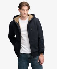 Sweat &agrave; capuche zipp&eacute; doubl&eacute; en Borg