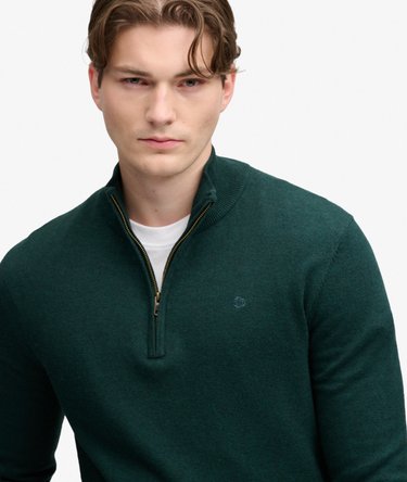 Essential Lightweight Wool Blend Half Zip Jumper Image 4