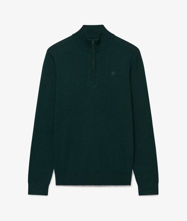Essential Lightweight Wool Blend Half Zip Jumper Image 7