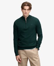 Essential Lightweight Wool Blend Half Zip Jumper