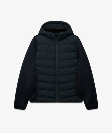 Gesteppte Hybrid-Strickjacke mit Kapuze Image 8