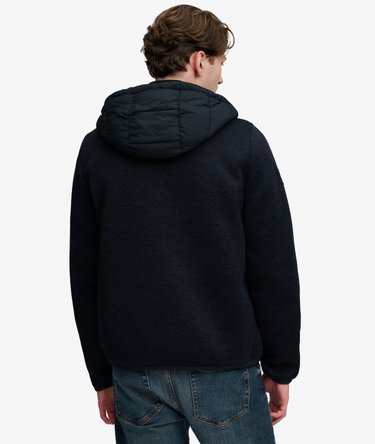 Gesteppte Hybrid-Strickjacke mit Kapuze Image 6