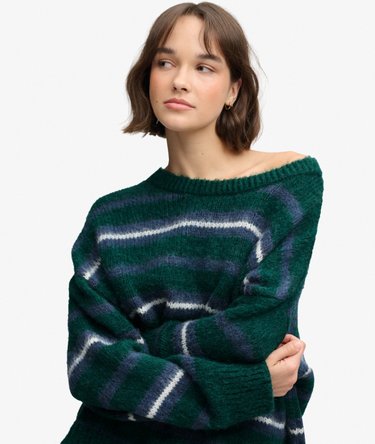 Pull Maille Ray&eacute;e Coupe D&eacute;contract&eacute;e Image 2