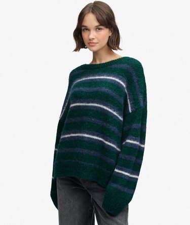 Pull Maille Ray&eacute;e Coupe D&eacute;contract&eacute;e Image 1