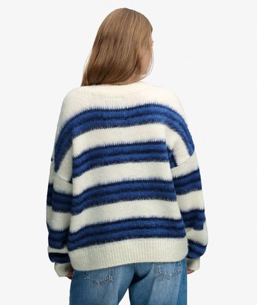 Slouchy Brushed Stripe Knit Jumper Image 5