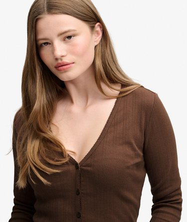 Athletic Essential Pointelle Cardigan Image 4