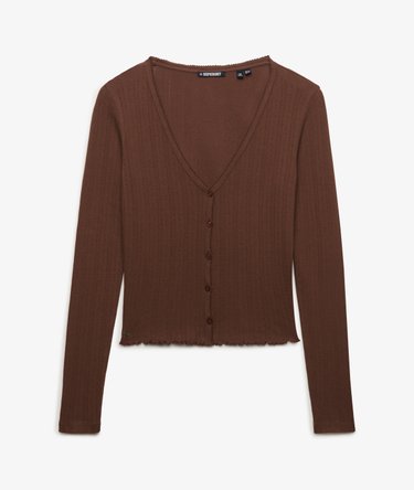Athletic Essential Pointelle Cardigan Image 8