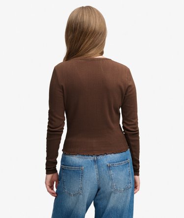Athletic Essential Pointelle Cardigan Image 5