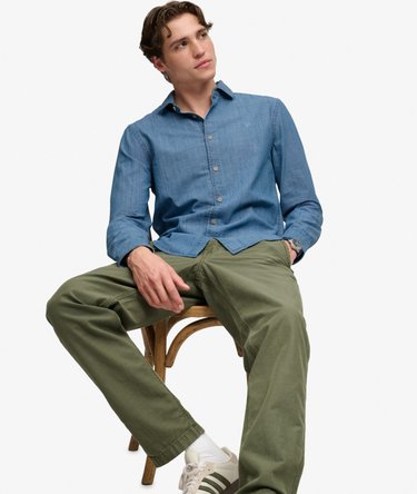 Essentials Chambray Long Sleeve Shirt Image 2