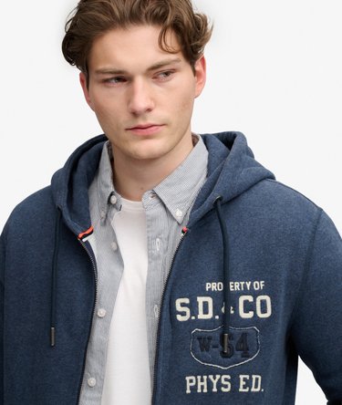 Applique Relaxed Zip Hoodie Image 4