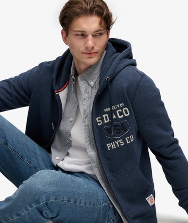 Applique Relaxed Zip Hoodie Image 2