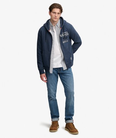 Applique Relaxed Zip Hoodie Image 3