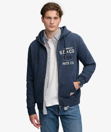 Applique Relaxed Zip Hoodie Image 1