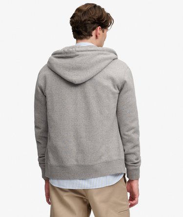 Applique Relaxed Zip Hoodie Image 5