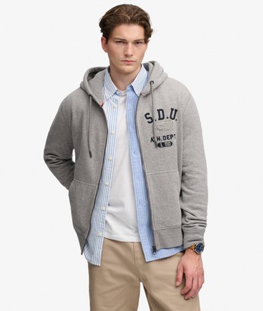 Applique Relaxed Zip Hoodie Image 1