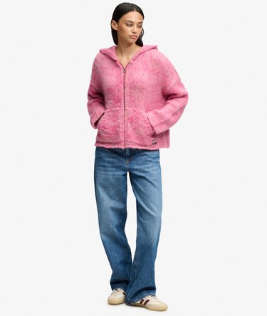 Chunky Twist Zip Through Knitted Cardigan Image 3