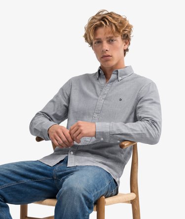 Chemise Oxford Classique &agrave; Manches Longues Image 3