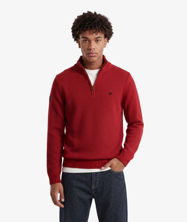 Pull Maille Demi-Zip Coupe Ajust&eacute;e Image 1