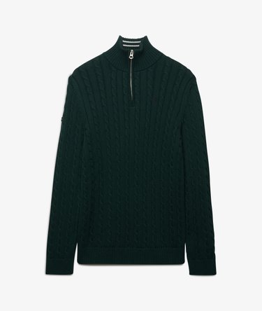 Pull Preppy Cotton Cable Half Zip coupe ajust&eacute;e Image 6