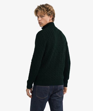 Pull Preppy Cotton Cable Half Zip coupe ajust&eacute;e Image 5