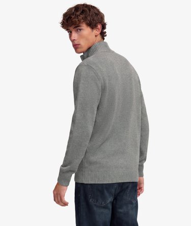 Cotton Half Zip Knit Jumper Image 5