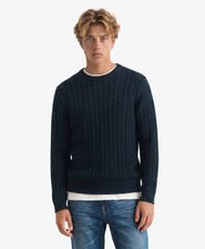 Cotton Cable Knit Crew Jumper