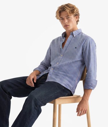 Preppy Oxford -paita Rento Istuvuus Image 2