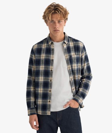 Puuvillainen lumberjack-paita pitkill&auml; hihoilla Image 1