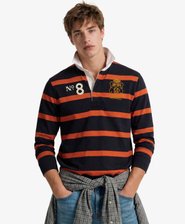 Double Emblem Stripe Rugby Top