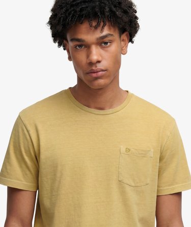 Classic Cotton Linen Pocket T-Shirt Image 4