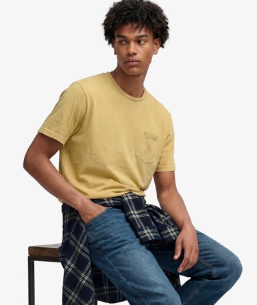 Classic Cotton Linen Pocket T-Shirt Image 2